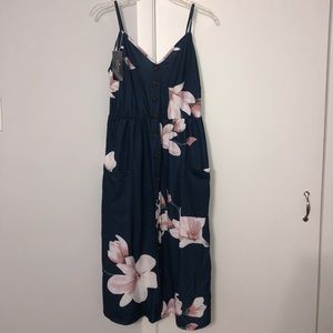 Blue floral summer dress